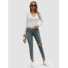 imageATHMILE Womens Fall Deep V Neck Long Sleeve Shirts Modal Slim Fit Basic Tee Tops 2025Awhite