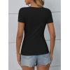 imageATHMILE Womens Long Sleeve Crewneck Ribbed Tops Fitted Stretch Casual Basic T Shirts 2025Bblack