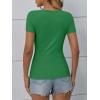 imageATHMILE Womens Long Sleeve Crewneck Ribbed Tops Fitted Stretch Casual Basic T Shirts 2025Bgreen