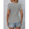 imageATHMILE Womens Long Sleeve Crewneck Ribbed Tops Fitted Stretch Casual Basic T Shirts 2025Bheather Grey
