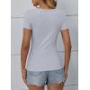 imageATHMILE Womens Long Sleeve Crewneck Ribbed Tops Fitted Stretch Casual Basic T Shirts 2025Blight Blue