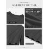 imageATHMILE Womens Long Sleeve Shirts Pleated Crew Neck Casual Fall Fashion Tops Loose Fit Lightweight Girls Outfits ClothesBlack Grey