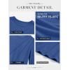 imageATHMILE Womens Long Sleeve Shirts Pleated Crew Neck Casual Fall Fashion Tops Loose Fit Lightweight Girls Outfits ClothesBlue
