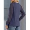 imageATHMILE Womens Long Sleeve Shirts VNeck Lace Tops Business Casual Blouses Tee 2025 Trendy Fall Fashion Outfits ClothesDarkblue