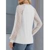 imageATHMILE Womens Long Sleeve Shirts VNeck Lace Tops Business Casual Blouses Tee 2025 Trendy Fall Fashion Outfits ClothesWhite