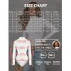 imageATHMILE Womens Mock Turtle Neck Long Sleeve Tops Bodysuit JumpsuitWhite
