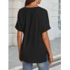 imageATHMILE Womens Summer 2025 V Neck Casual Tunic Tops Spring Fashion Basic Trendy OutfitsBlack