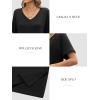 imageATHMILE Womens Summer 2025 V Neck Casual Tunic Tops Spring Fashion Basic Trendy OutfitsBlack