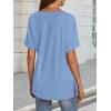 imageATHMILE Womens Summer 2025 V Neck Casual Tunic Tops Spring Fashion Basic Trendy OutfitsBlue