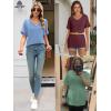 imageATHMILE Womens Summer 2025 V Neck Casual Tunic Tops Spring Fashion Basic Trendy OutfitsBlue