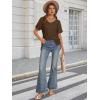 imageATHMILE Womens Summer 2025 V Neck Casual Tunic Tops Spring Fashion Basic Trendy OutfitsBrown