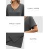 imageATHMILE Womens Summer 2025 V Neck Casual Tunic Tops Spring Fashion Basic Trendy OutfitsDarkgrey