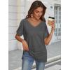 imageATHMILE Womens Summer 2025 V Neck Casual Tunic Tops Spring Fashion Basic Trendy OutfitsDarkgrey