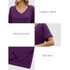 imageATHMILE Womens Summer 2025 V Neck Casual Tunic Tops Spring Fashion Basic Trendy OutfitsDarkpurple