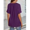 imageATHMILE Womens Summer 2025 V Neck Casual Tunic Tops Spring Fashion Basic Trendy OutfitsDarkpurple