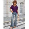imageATHMILE Womens Summer 2025 V Neck Casual Tunic Tops Spring Fashion Basic Trendy OutfitsDarkpurple