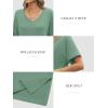 imageATHMILE Womens Summer 2025 V Neck Casual Tunic Tops Spring Fashion Basic Trendy OutfitsGreygreen