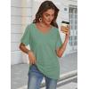 imageATHMILE Womens Summer 2025 V Neck Casual Tunic Tops Spring Fashion Basic Trendy OutfitsGreygreen