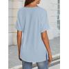 imageATHMILE Womens Summer 2025 V Neck Casual Tunic Tops Spring Fashion Basic Trendy OutfitsLightblue