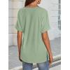 imageATHMILE Womens Summer 2025 V Neck Casual Tunic Tops Spring Fashion Basic Trendy OutfitsLightgreen
