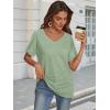 imageATHMILE Womens Summer 2025 V Neck Casual Tunic Tops Spring Fashion Basic Trendy OutfitsLightgreen