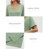 imageATHMILE Womens Summer 2025 V Neck Casual Tunic Tops Spring Fashion Basic Trendy OutfitsLightgreen
