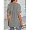 imageATHMILE Womens Summer 2025 V Neck Casual Tunic Tops Spring Fashion Basic Trendy OutfitsLightgrey