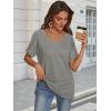 imageATHMILE Womens Summer 2025 V Neck Casual Tunic Tops Spring Fashion Basic Trendy OutfitsLightgrey