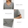 imageATHMILE Womens Summer 2025 V Neck Casual Tunic Tops Spring Fashion Basic Trendy OutfitsLightgrey