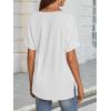 imageATHMILE Womens Summer 2025 V Neck Casual Tunic Tops Spring Fashion Basic Trendy OutfitsWhite