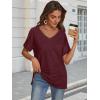 imageATHMILE Womens Summer 2025 V Neck Casual Tunic Tops Spring Fashion Basic Trendy OutfitsWinered