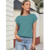 imageATHMILE Womens Tops Basic T Shirts Summer Business Dressy Casual Cap Sleeve Tee Cute Clothes Trendy Fashion OutfitsBlue Green