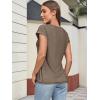 imageATHMILE Womens Tops Basic T Shirts Summer Business Dressy Casual Cap Sleeve Tee Cute Clothes Trendy Fashion OutfitsCoffee Grey