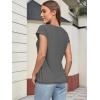imageATHMILE Womens Tops Basic T Shirts Summer Business Dressy Casual Cap Sleeve Tee Cute Clothes Trendy Fashion OutfitsDark Grey