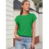 imageATHMILE Womens Tops Basic T Shirts Summer Business Dressy Casual Cap Sleeve Tee Cute Clothes Trendy Fashion OutfitsGreen