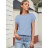 imageATHMILE Womens Tops Basic T Shirts Summer Business Dressy Casual Cap Sleeve Tee Cute Clothes Trendy Fashion OutfitsIce Blue