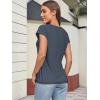 imageATHMILE Womens Tops Basic T Shirts Summer Business Dressy Casual Cap Sleeve Tee Cute Clothes Trendy Fashion OutfitsNavy