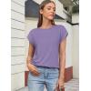 imageATHMILE Womens Tops Basic T Shirts Summer Business Dressy Casual Cap Sleeve Tee Cute Clothes Trendy Fashion OutfitsPurple