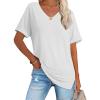 imageATHMILE Womens Summer 2025 V Neck Casual Tunic Tops Spring Fashion Basic Trendy OutfitsWhite