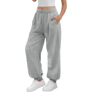 imageATHMILE Sweatpants Women Baggy Lounge Pants Workout Gym Active High Waisted Comfy Joggers for WomenGrey