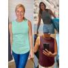 imageATHMILE Womens Tank Tops Summer Spring Sleeveless Casual Cute Basic Trendy Loose Flowy Beach Shirt Vacation Outfits 2025Dark Green