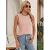 imageATHMILE Womens Tank Tops Summer Spring Sleeveless Casual Cute Basic Trendy Loose Flowy Beach Shirt Vacation Outfits 2025Pink