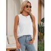 imageATHMILE Womens Tank Tops Summer Spring Sleeveless Casual Cute Basic Trendy Loose Flowy Beach Shirt Vacation Outfits 2025White