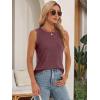 imageATHMILE Womens Tank Tops Summer Spring Sleeveless Casual Cute Basic Trendy Loose Flowy Beach Shirt Vacation Outfits 2025Wine Red