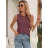 imageATHMILE Womens Tank Tops Summer Spring Sleeveless Casual Cute Basic Trendy Loose Flowy Beach Shirt Vacation Outfits 2025Wine Red