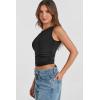 imageWomens Off The Shoulder Tops Summer Shirts Going Out Crop Tank Top Y2K T Corset Tube Cute FashionBlack