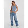 imageWomens Off The Shoulder Tops Summer Shirts Going Out Crop Tank Top Y2K T Corset Tube Cute FashionBlue