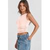 imageWomens Off The Shoulder Tops Summer Shirts Going Out Crop Tank Top Y2K T Corset Tube Cute FashionPink
