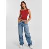 imageWomens Off The Shoulder Tops Summer Shirts Going Out Crop Tank Top Y2K T Corset Tube Cute FashionRed