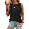 imageATHMILE Womens Tank Tops Summer Spring Sleeveless Casual Cute Basic Trendy Loose Flowy Beach Shirt Vacation Outfits 2025Black
